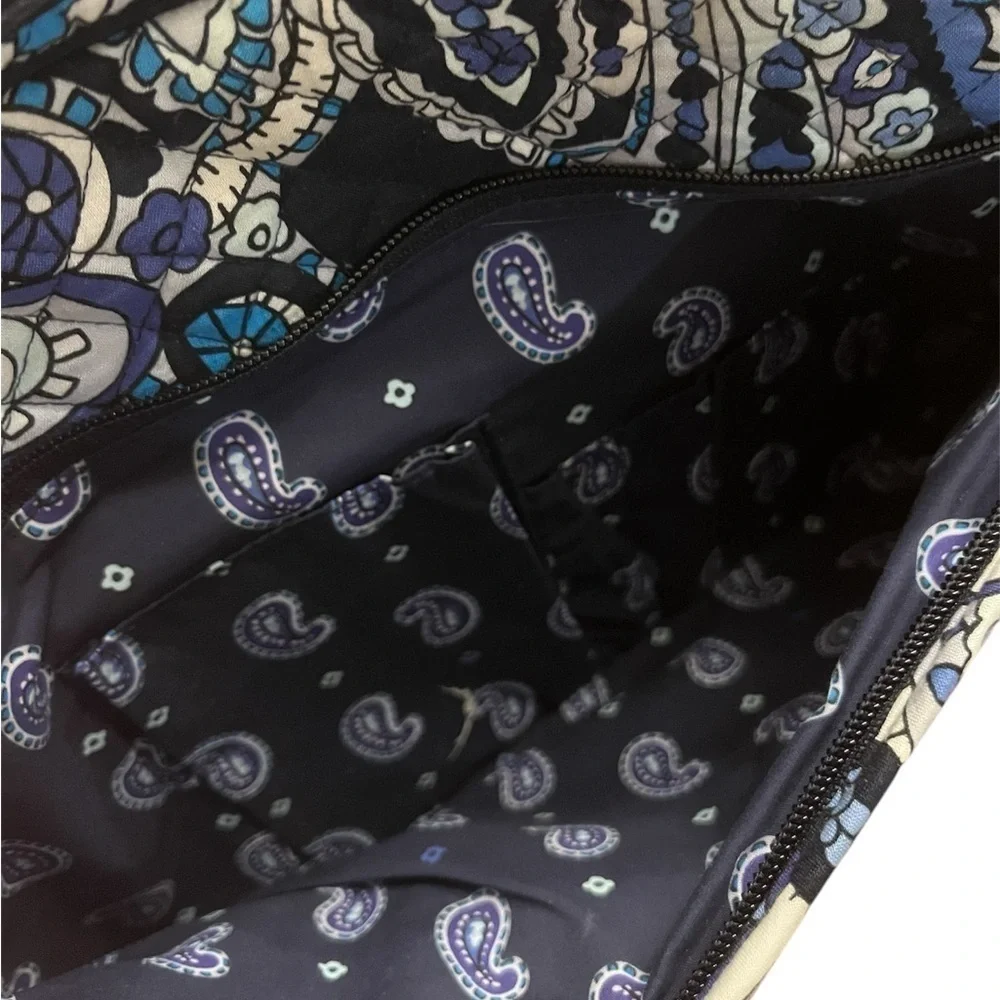 Vera Bradley Paisley Laptop Bag - Black and Blue